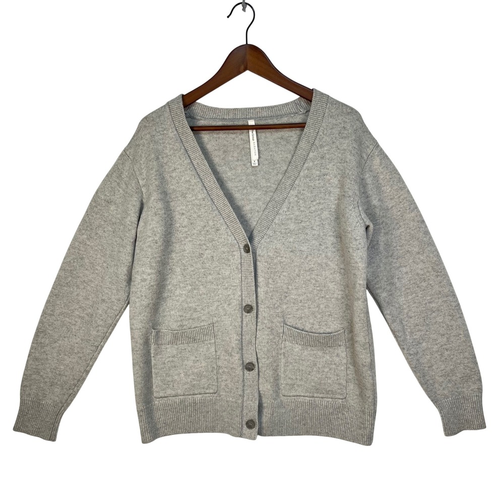 Babaton The Group Aritzia Cardigan Women 2 XS Grey Merino Cashmere V-Neck